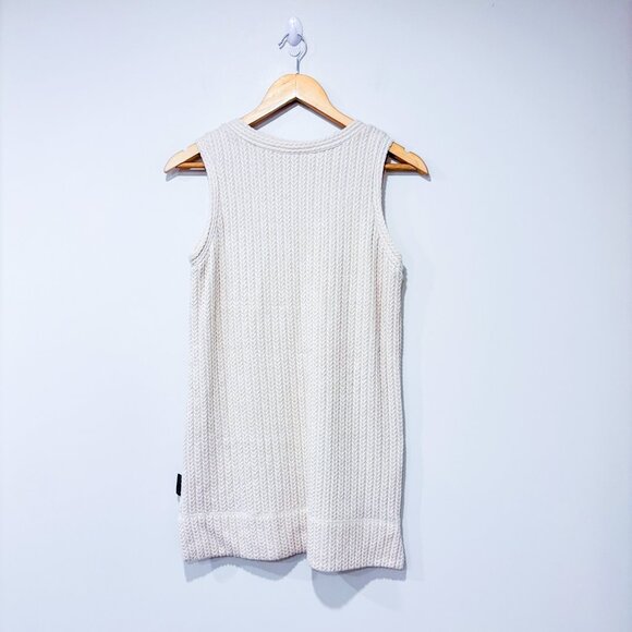 RIEN NE SE PERD, TOUT SE CRÉE – Beige Knit Tunic Tank Top | X-Small * - Picture 7 of 7